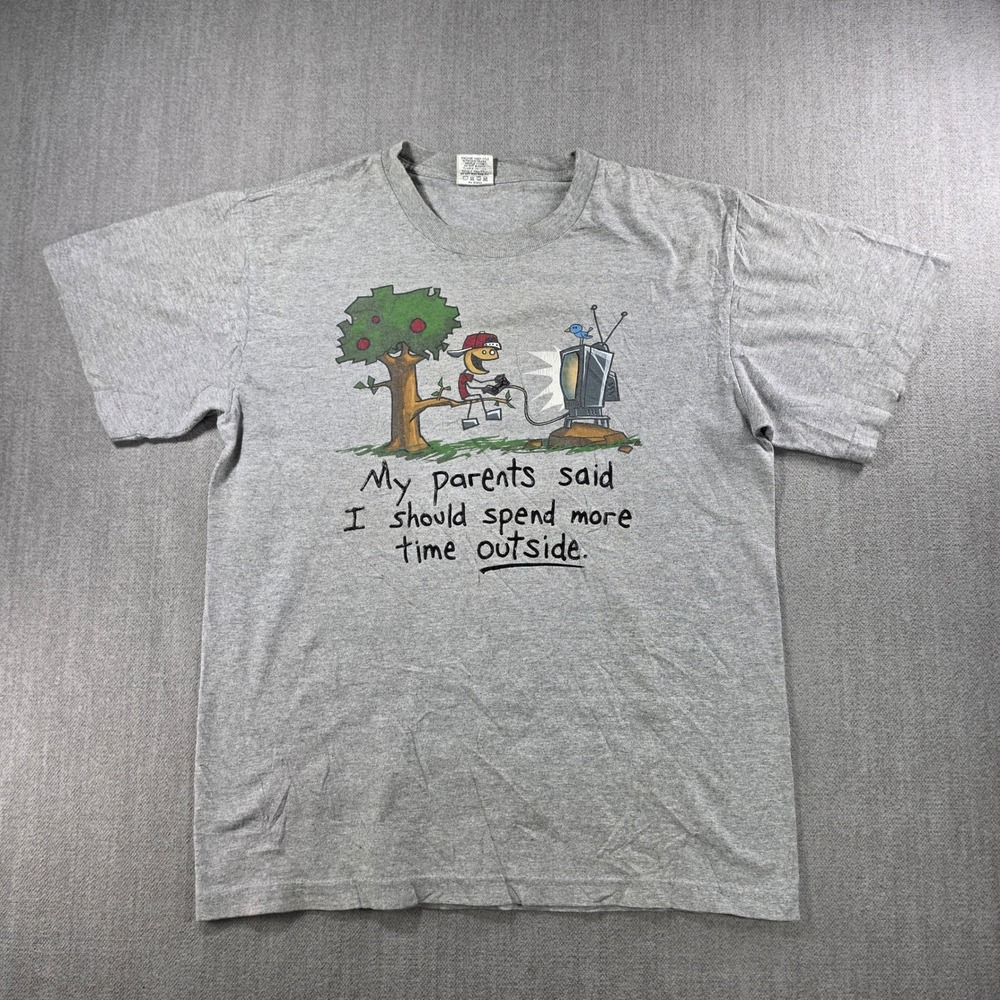 Cygnus Graphic Tee Kids XL Gray My Parents Said I Should Spend More Time Outside